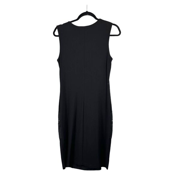 Joseph Ribkoff 193430  Black Sheath Ruched Dress Knee Length Size 8 - Picture 3 of 9